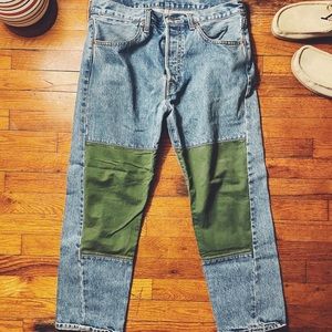 Levi’s Denim and Canvas Ankle Length Jeans.